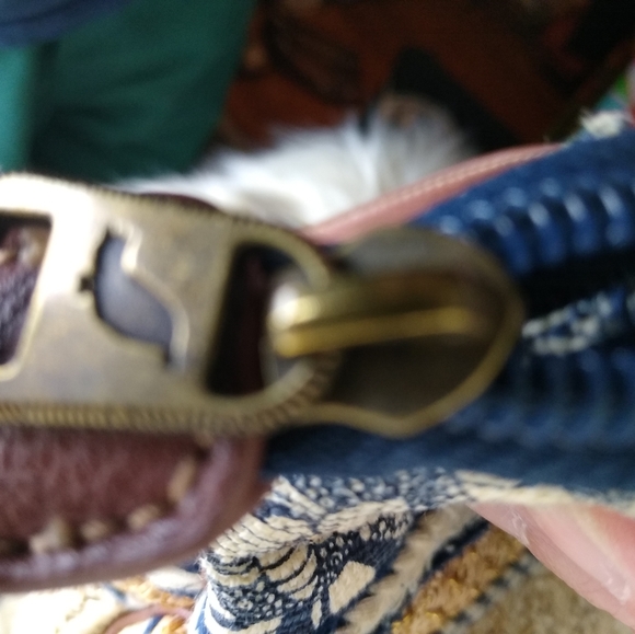 Sakroots Handbag Purse Straw and Fabric with Keychain EUC - Picture 5 of 9